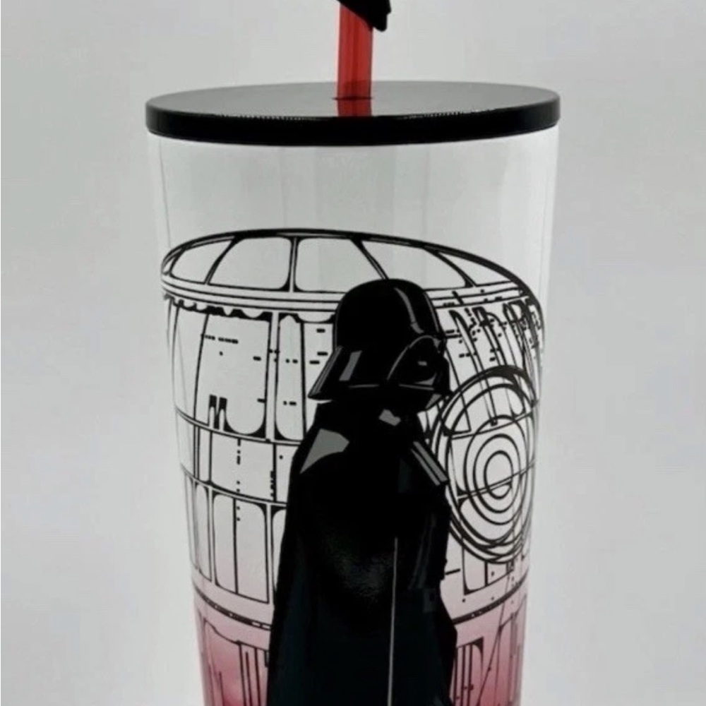 Starbucks Star Wars Darth Vader Cold Cup Lightsaber Straw Tumbler 24oz 2025 NIB